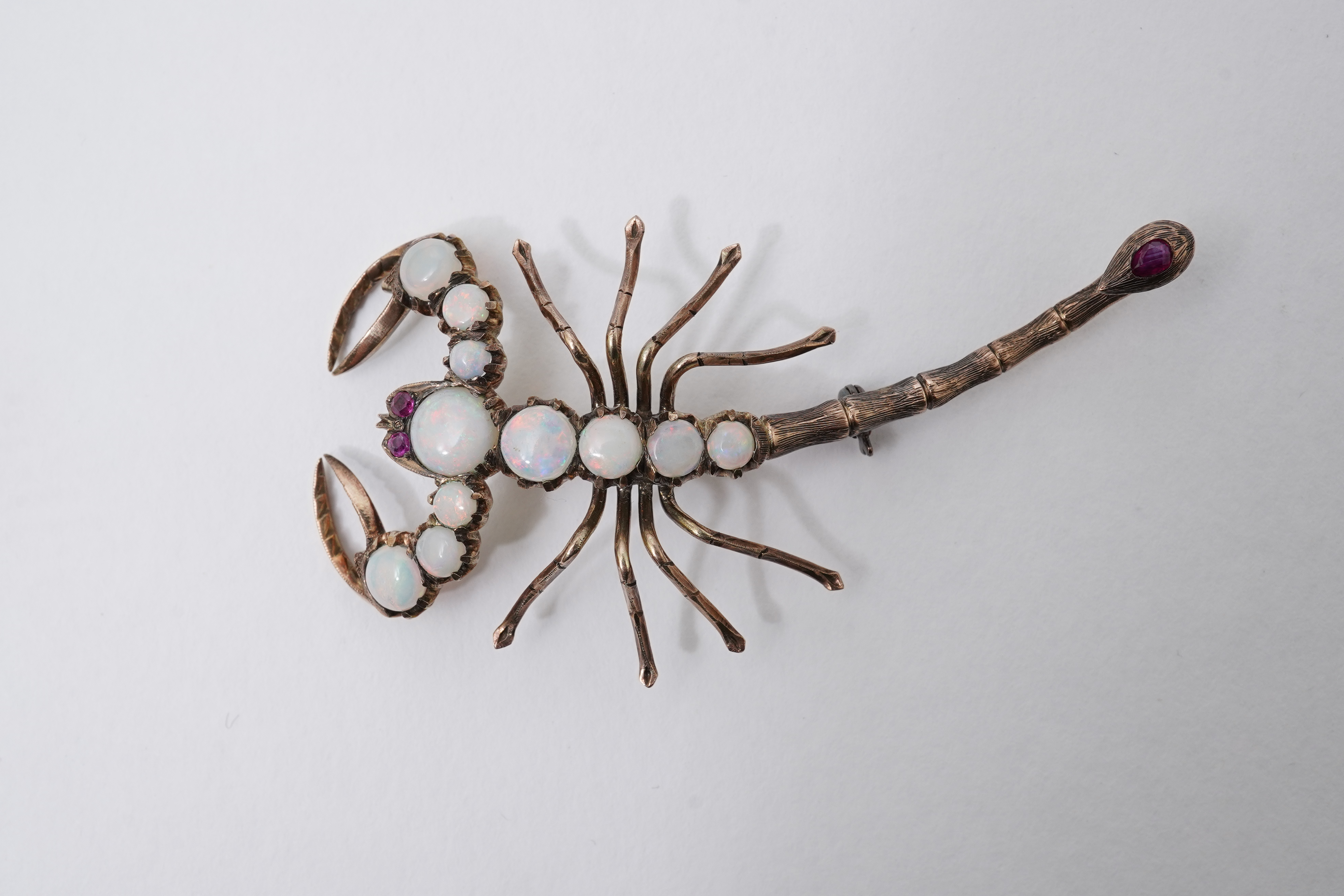 An opal brooch